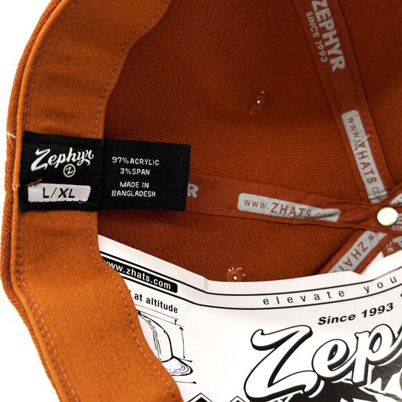 Zephyr Texas Longhorns Trucker Hat Mens L/XL Rust Baseball Cap NCAA College NWT - Picture 7 of 8